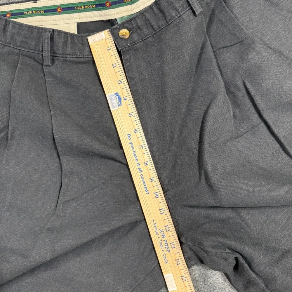 Club‎ Room Pleated Linen Cotton Blend Pants Mens 42x30 Gray